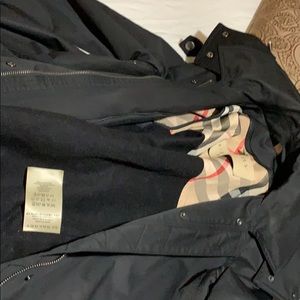 Burberry trench coat with hood